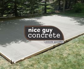 big hockey basketball concrete pad